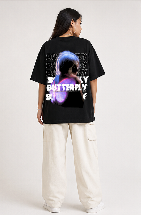 BUTTERFLY | Unisex Terry Oversized Tee
